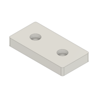 MODULAR SOLUTIONS FOOT &amp; CASTER CONNECTING PLATE 45MM X 90MM FLAT NO HOLES